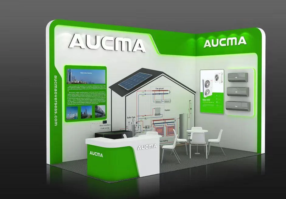 Compact home appliance exhibition rendering