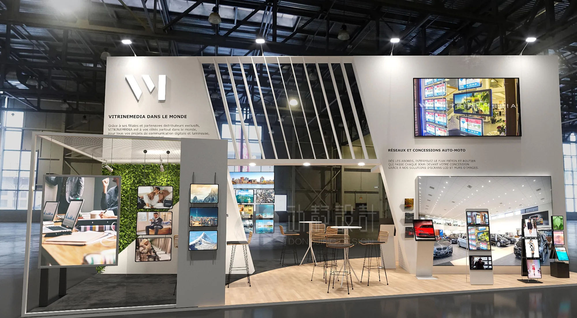 Large interior products exhibition space